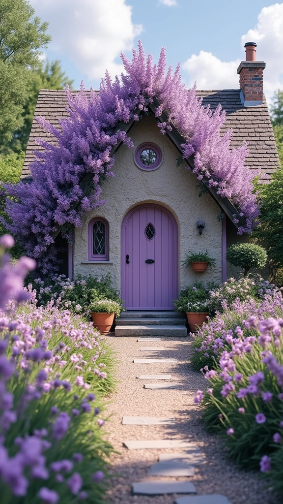 44 Home Painting Ideas Exterior Colors That Add Instant Charm - 4. Muted Lavender