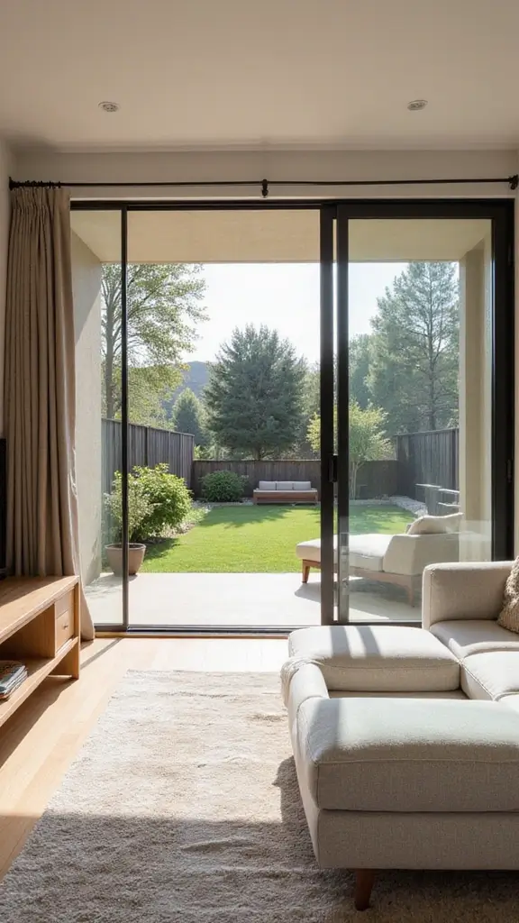 44 Minimalist House Design Interior Inspiration for a Calm Space - 24. Indoor-Outdoor Flow