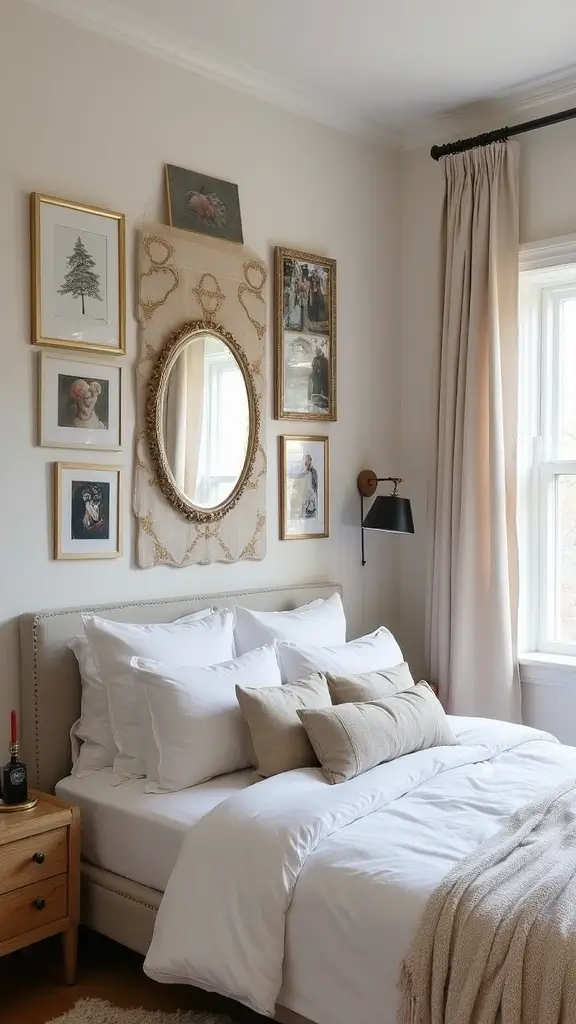 44 Room Arrangement Ideas Bedroom Layouts That Maximize Comfort - 21. Create a Gallery Wall