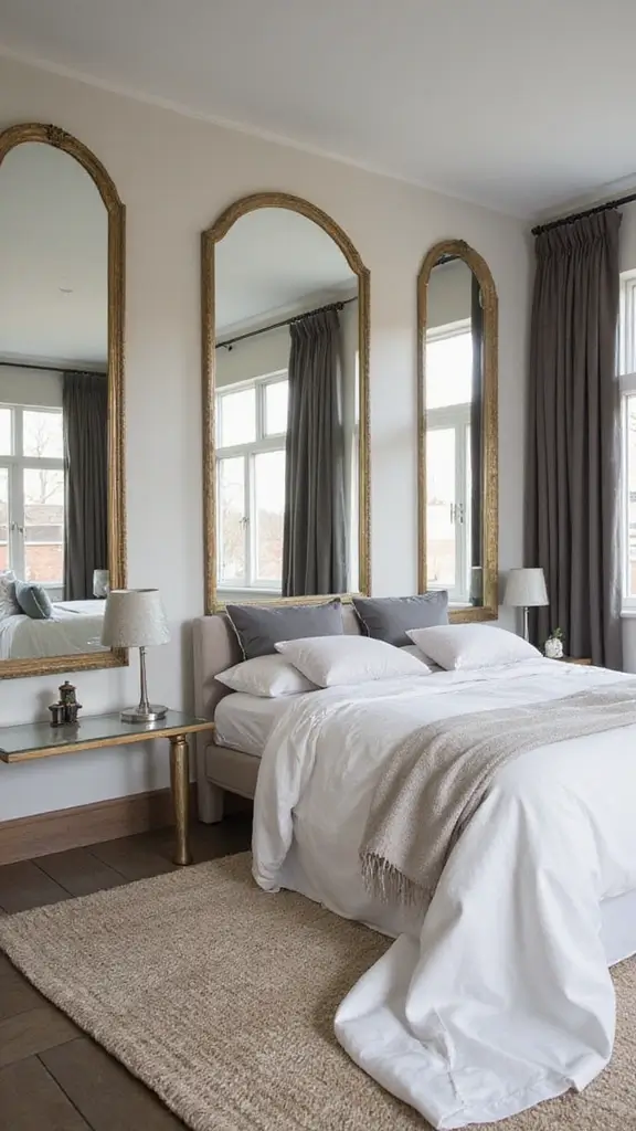 44 Room Arrangement Ideas Bedroom Layouts That Maximize Comfort - 8. Mirrors for Depth