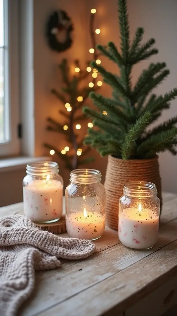 44 Small Apartment Christmas Decor Ideas That Spark Joy - 13. Upcycled Decor