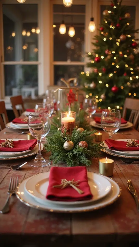 44 Small Apartment Christmas Decor Ideas That Spark Joy - 16. Themed Dining Experience