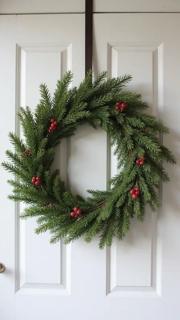 44 Small Apartment Christmas Decor Ideas That Spark Joy - 19. Simple Wreaths