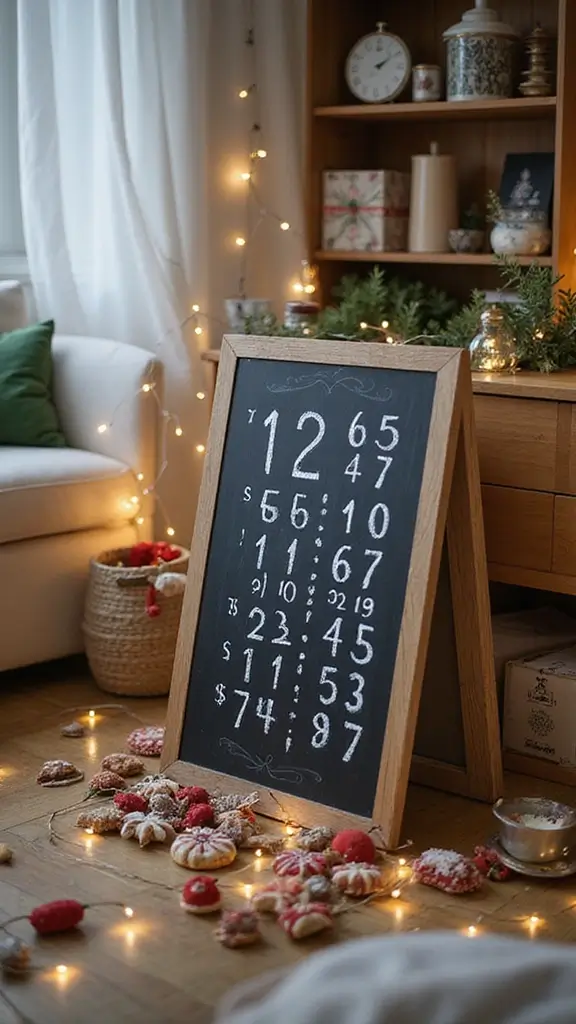 44 Small Apartment Christmas Decor Ideas That Spark Joy - 23. Personalized Holiday Countdown