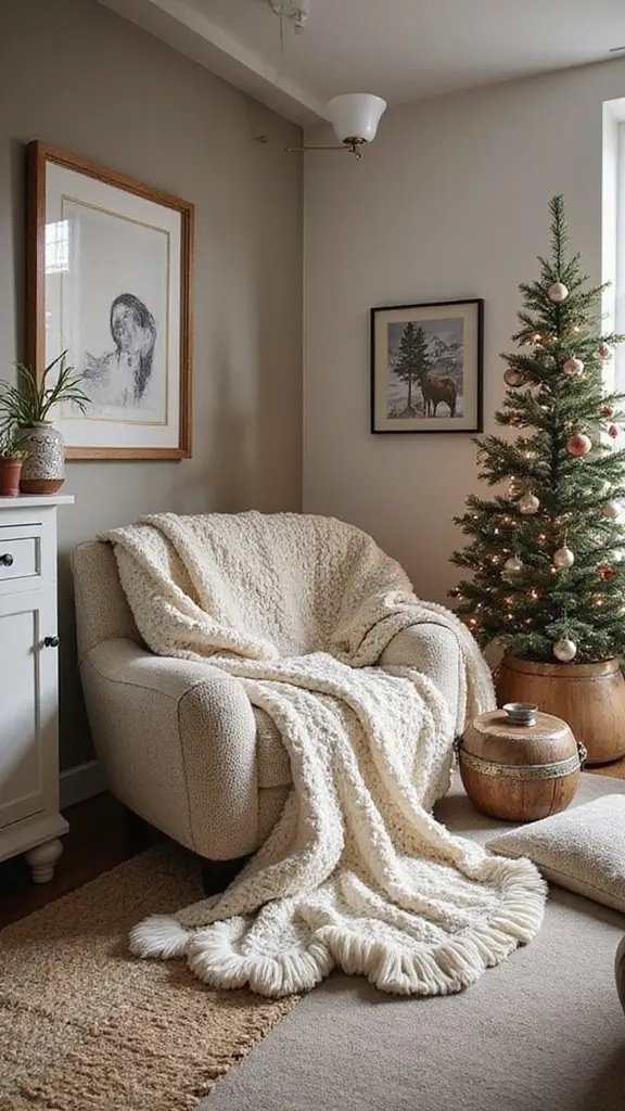 44 Small Apartment Christmas Decor Ideas That Spark Joy - 24. Layered Textures
