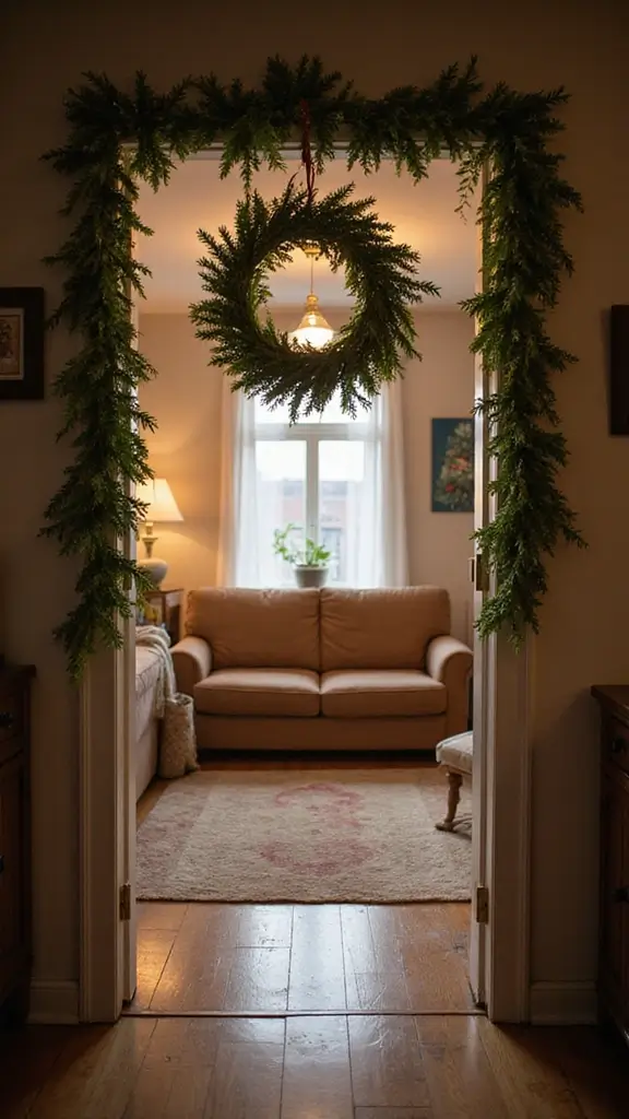 44 Small Apartment Christmas Decor Ideas That Spark Joy - 30. Mistletoe Moments