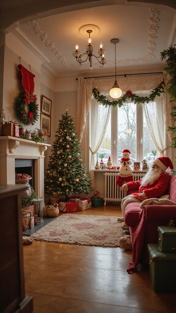44 Small Apartment Christmas Decor Ideas That Spark Joy - 32. Whimsical Holiday Characters