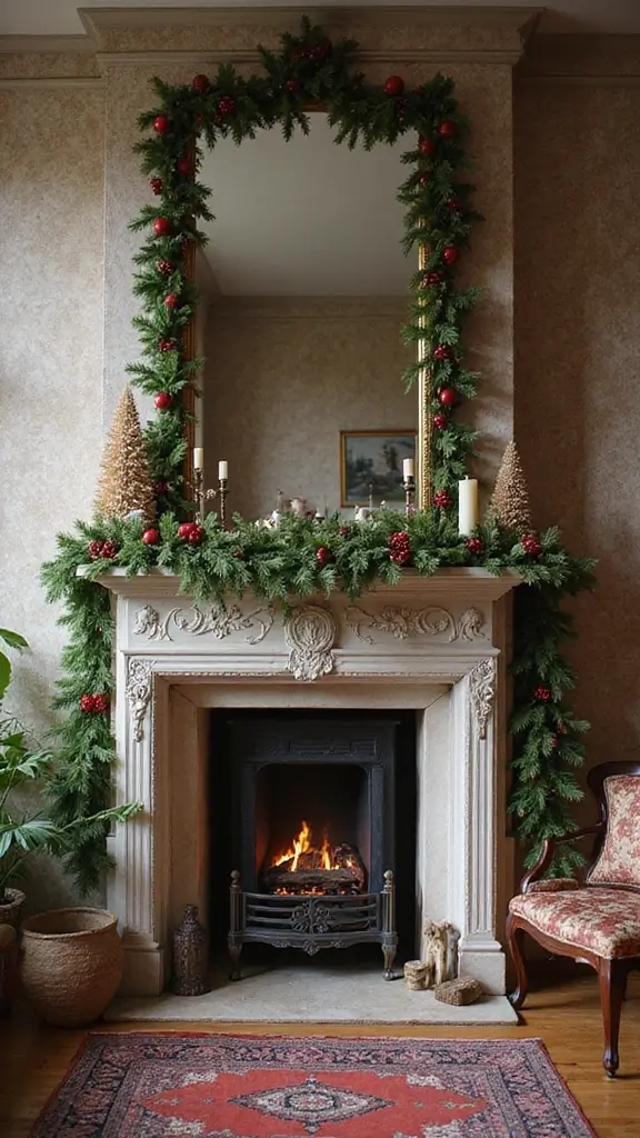44 Small Apartment Christmas Decor Ideas That Spark Joy - 6. Wall Hangings and Garlands