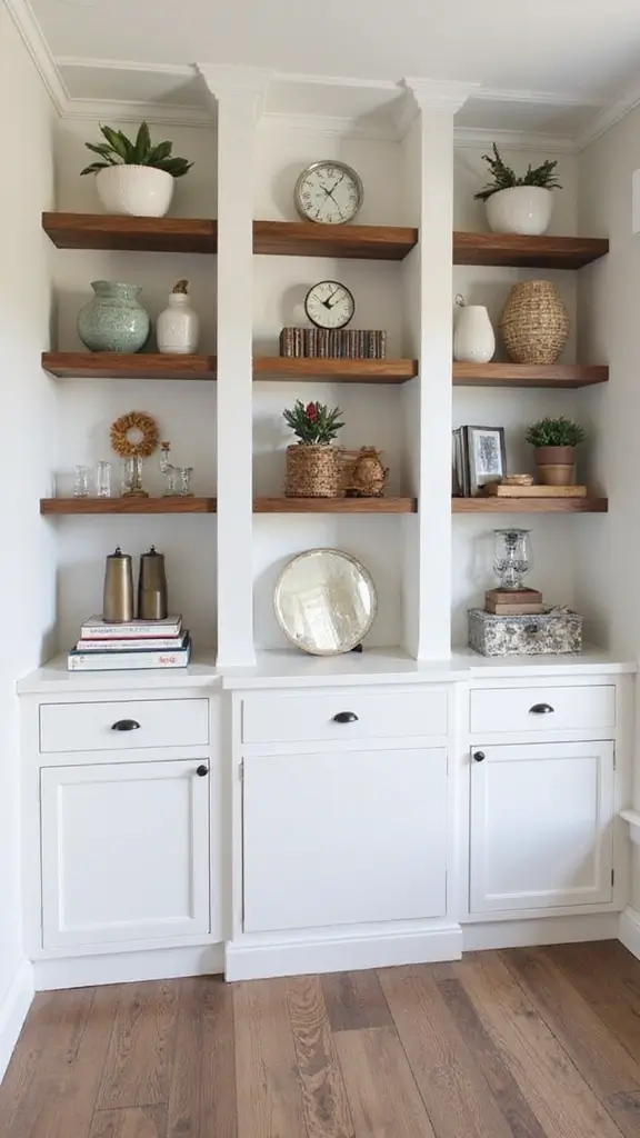 44 Small House Design Architecture Plans That Maximize Space - 23. Customized Shelving Solutions