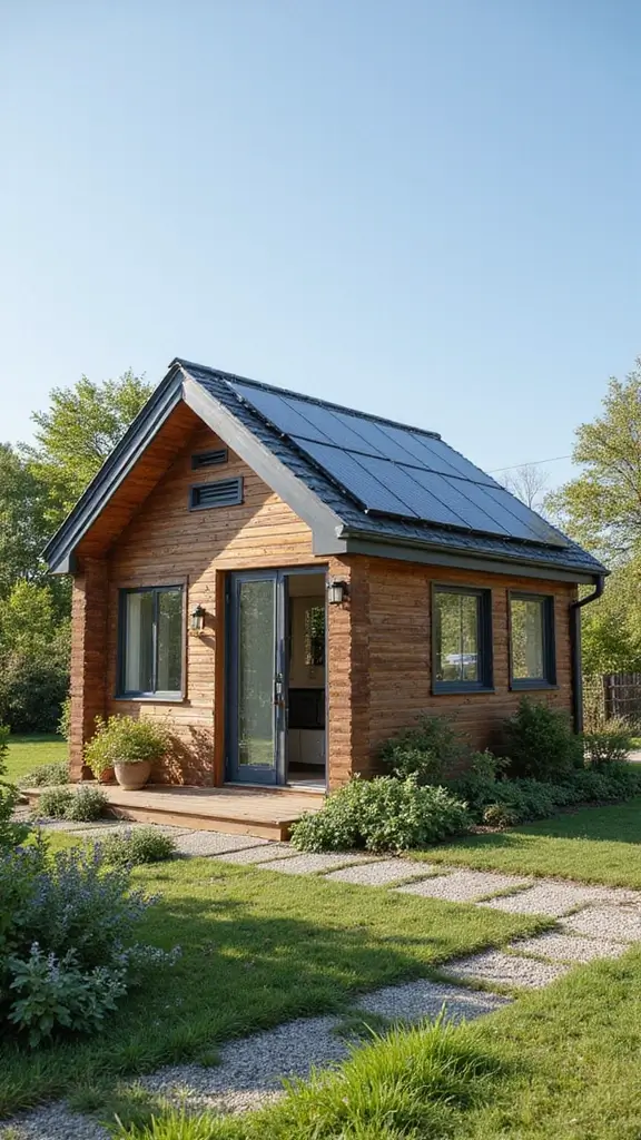 44 Small House Design Architecture Plans That Maximize Space - 40. Sustainable Energy Solutions