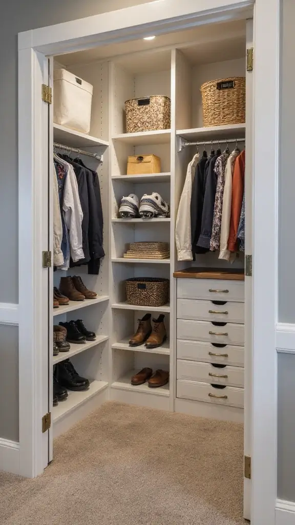 44 Small House Design Architecture Plans That Maximize Space - 8. Efficient Closet Designs