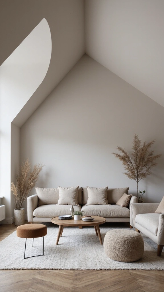 44 Vaulted Ceiling Living Room Ideas That Open Up Space - 13. Monochromatic Color Schemes
