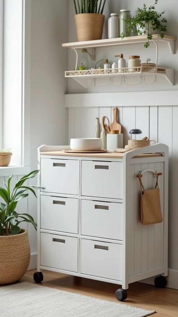 45 Laundry Room Layout Floor Plans That Save Time and Stress - 15. Stylish Laundry Cart Designs