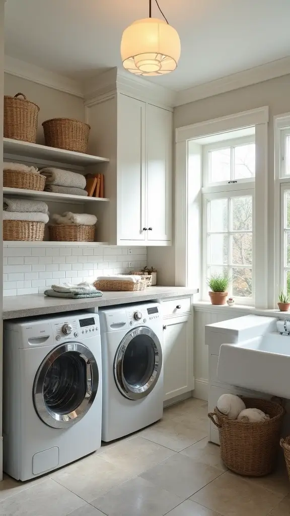 45 Laundry Room Layout Floor Plans That Save Time and Stress - 22. Innovative Folding Stations