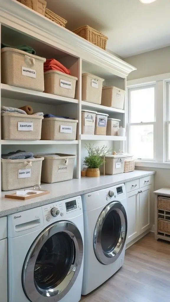 45 Laundry Room Layout Floor Plans That Save Time and Stress - 26. Seasonal Storage Solutions