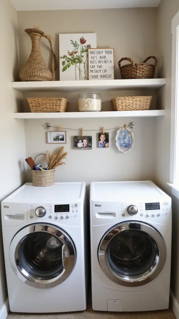 45 Laundry Room Layout Floor Plans That Save Time and Stress - 31. Personalized Decor Elements