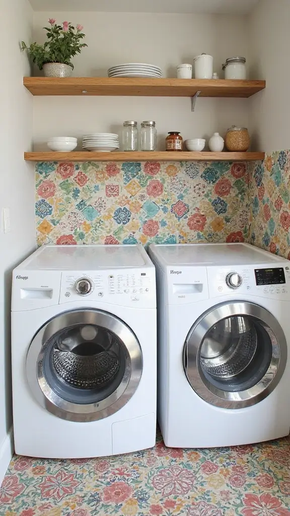 45 Laundry Room Layout Floor Plans That Save Time and Stress - 33. Fun Tile Designs