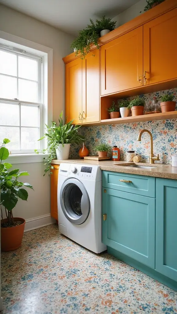 45 Laundry Room Layout Floor Plans That Save Time and Stress - 6. Colorful Splash Designs