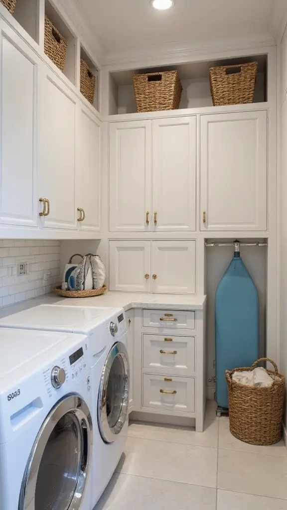 45 Laundry Room Layout Floor Plans That Save Time and Stress - 8. Custom Built-Ins
