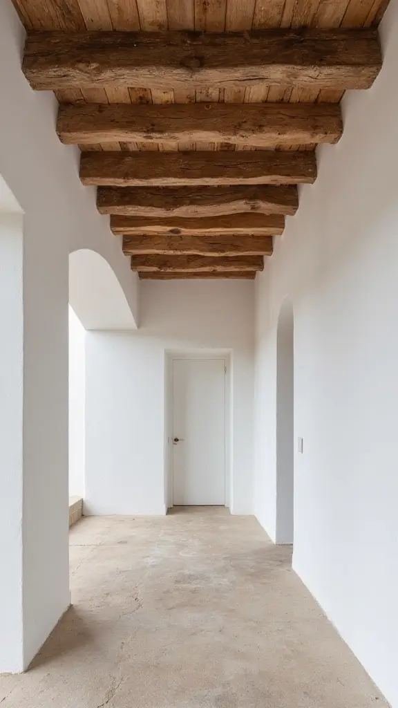 45 Modern Mediterranean Homes Exterior Styles That Shine - 13. Rustic Wooden Beams