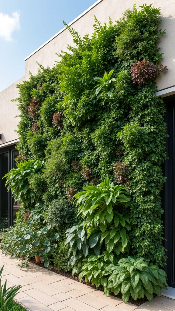 45 Modern Mediterranean Homes Exterior Styles That Shine - 17. Vertical Gardens