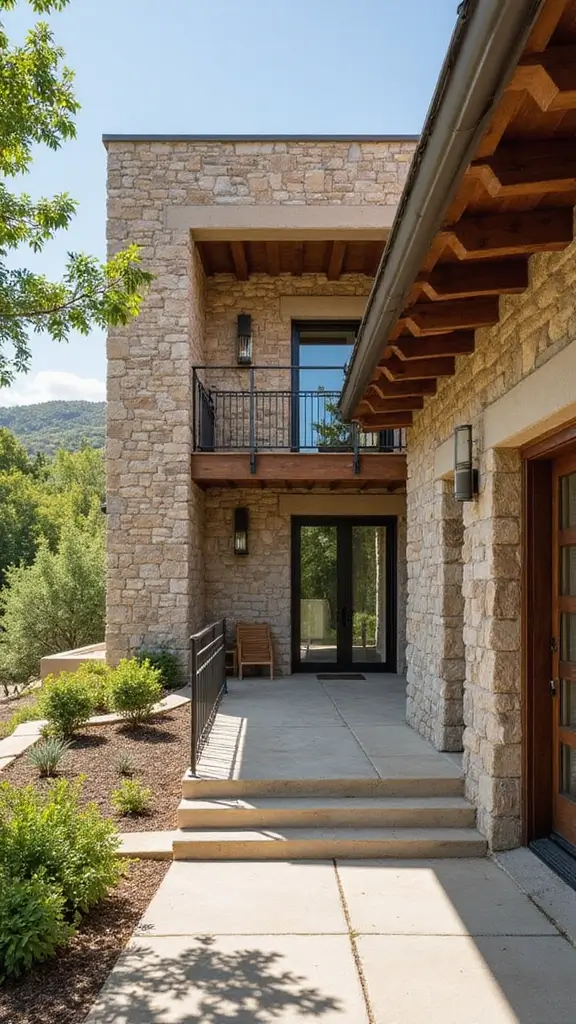 45 Modern Mediterranean Homes Exterior Styles That Shine - 19. Natural Elements in Design