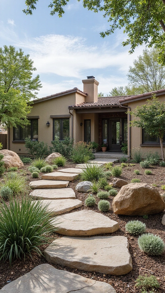 45 Modern Mediterranean Homes Exterior Styles That Shine - 23. Earthy Landscaping