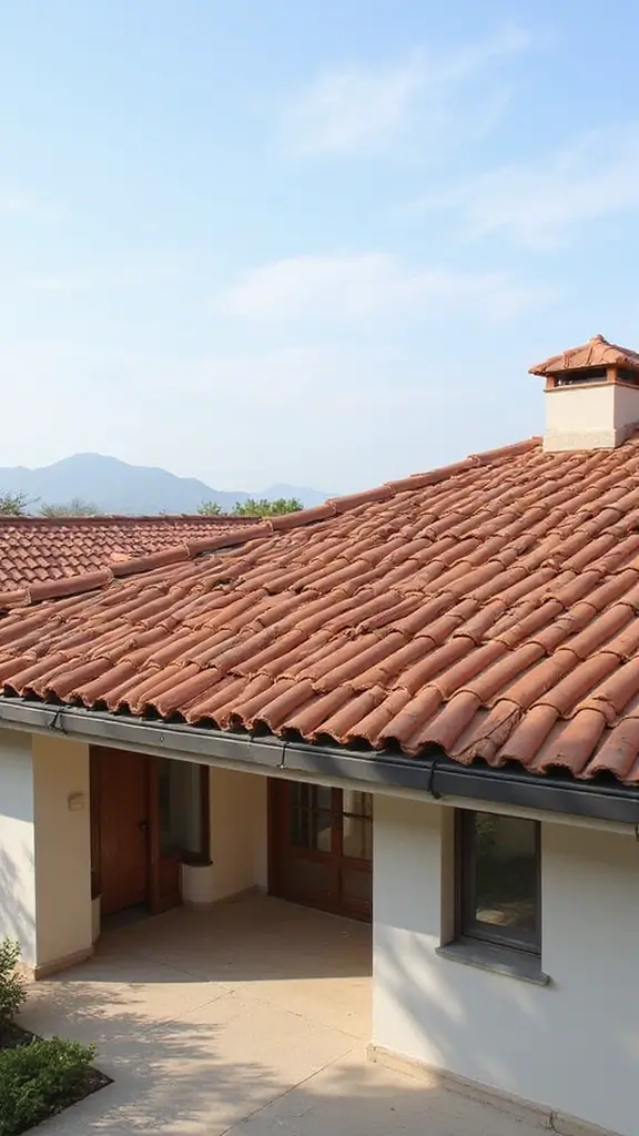45 Modern Mediterranean Homes Exterior Styles That Shine - 24. Minimalist Terracotta Roofs