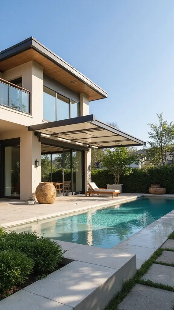 45 Modern Mediterranean Homes Exterior Styles That Shine - 34. Solar Canopies
