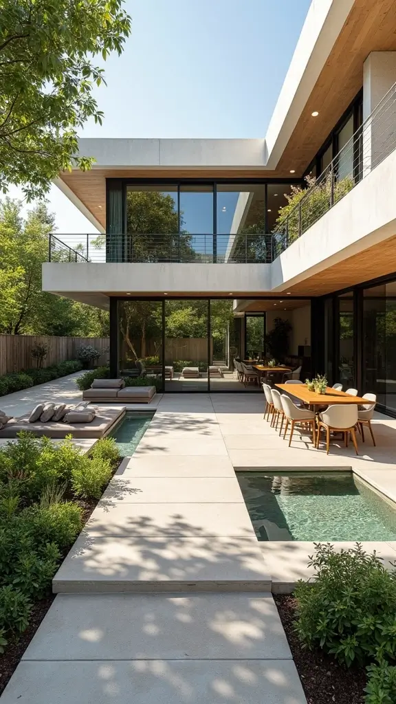 45 Modern Mediterranean Homes Exterior Styles That Shine - 42. Multi-Use Outdoor Spaces
