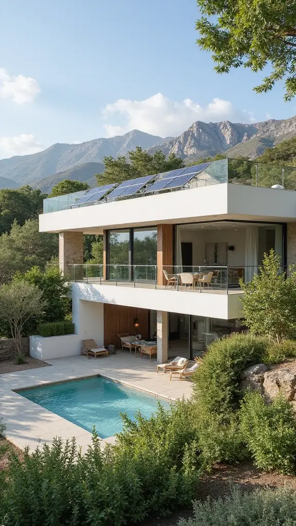 45 Modern Mediterranean Homes Exterior Styles That Shine - 45. Emphasis on Sustainability