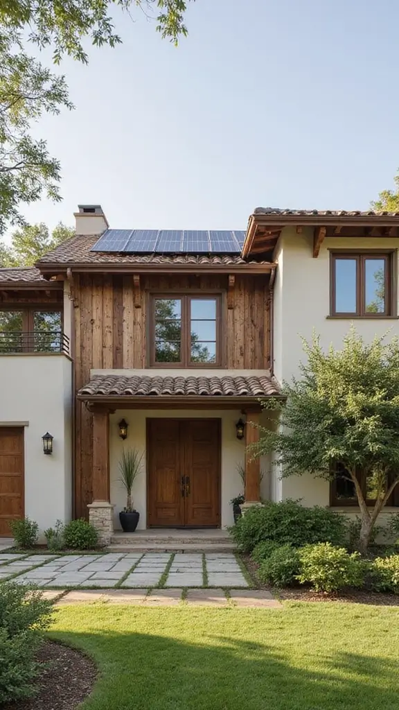 45 Modern Mediterranean Homes Exterior Styles That Shine - 5. Eco-Friendly Materials
