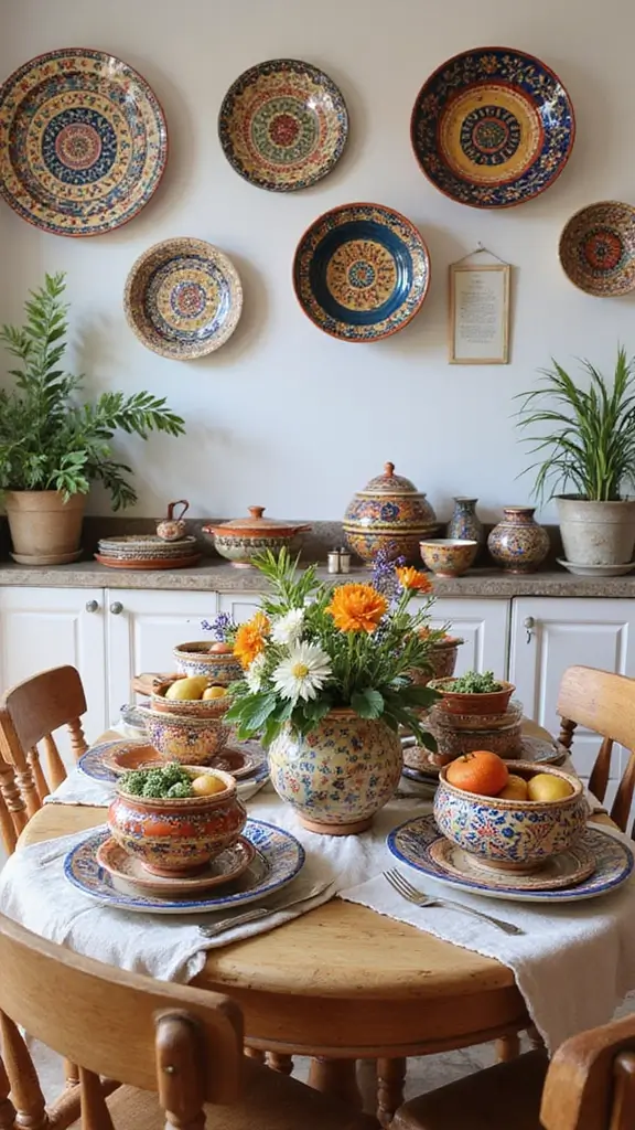 45 Modern Mediterranean Interior Design Ideas Full of Charm - 21. Colorful Ceramics