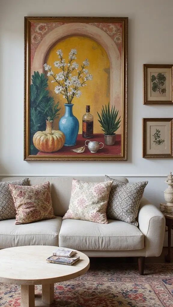 45 Modern Mediterranean Interior Design Ideas Full of Charm - 23. Statement Artwork