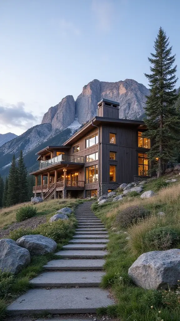 45 Modern Mountain Home Exterior Ideas That Look Striking - 12. Sustainable Composite Materials