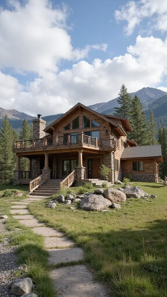 45 Modern Mountain Home Exterior Ideas That Look Striking - 21. Refined Rustic Styles