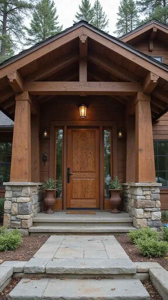 45 Modern Mountain Home Exterior Ideas That Look Striking - 24. Custom Artisan Details