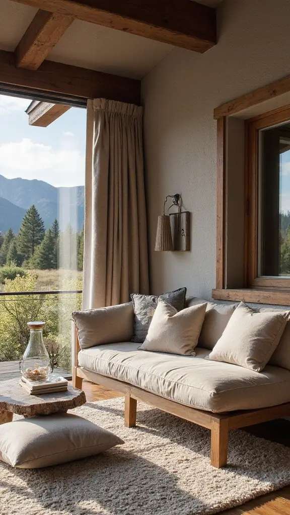 45 Modern Mountain Home Exterior Ideas That Look Striking - 25. Innovative Use of Textiles