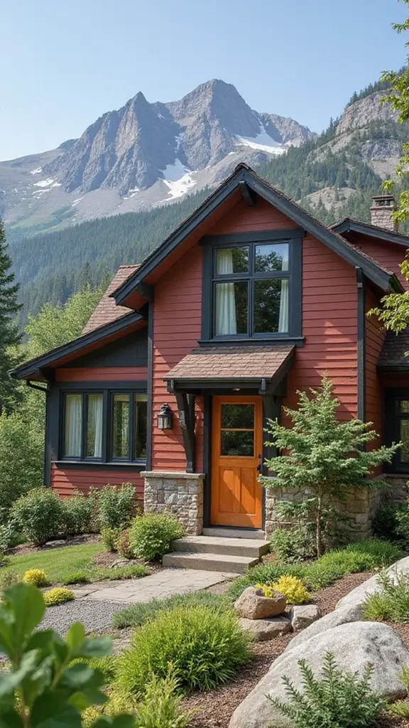 45 Modern Mountain Home Exterior Ideas That Look Striking - 32. Eco-Conscious Paint Choices