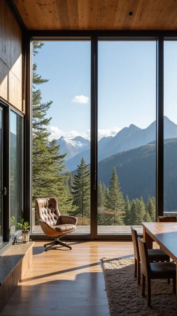 45 Modern Mountain Home Exterior Ideas That Look Striking - 4. Large Expansive Windows