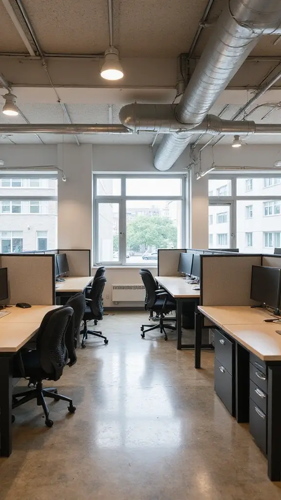 45 Office Interior Design Modern Styles for a Productive Space - 20. Flexible Partitions