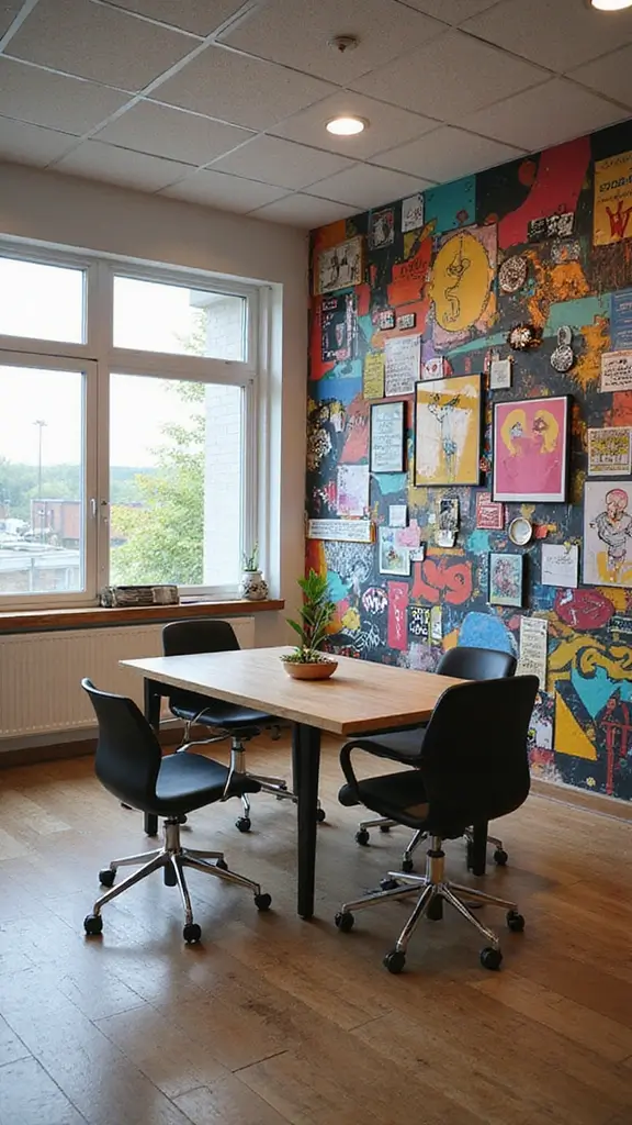 45 Office Interior Design Modern Styles for a Productive Space - 26. Statement Walls