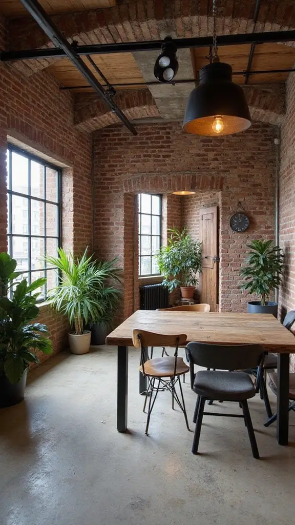 45 Office Interior Design Modern Styles for a Productive Space - 3. Industrial Chic