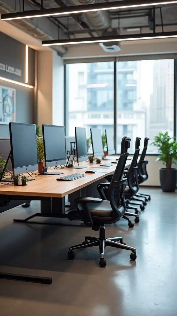 45 Office Interior Design Modern Styles for a Productive Space - 6. Tech-Friendly Design