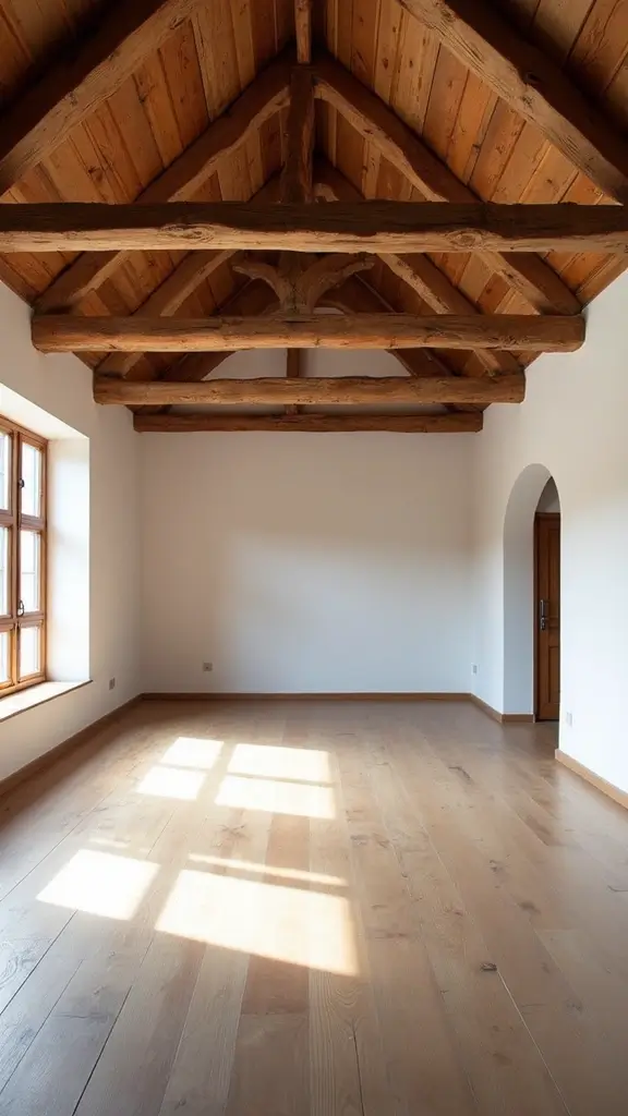 45 Rustic Home Decor Ideas That Feel Warm & Natural - 14. Wooden Beams