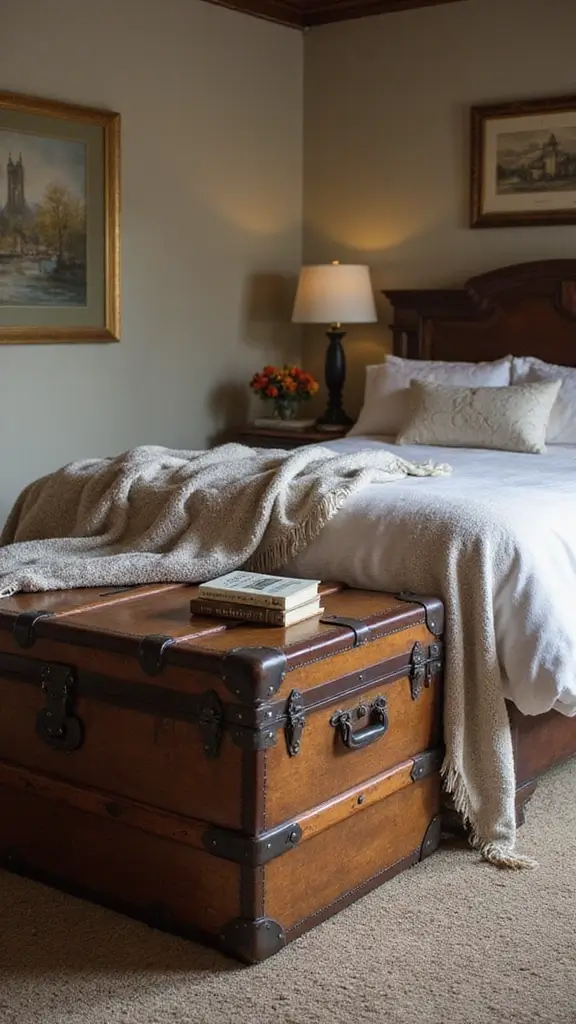 45 Rustic Home Decor Ideas That Feel Warm & Natural - 17. Antique Trunks and Chests