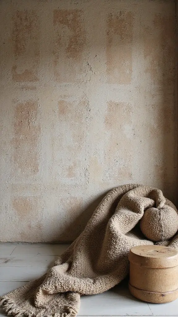 45 Rustic Home Decor Ideas That Feel Warm & Natural - 25. Textured Wallpaper