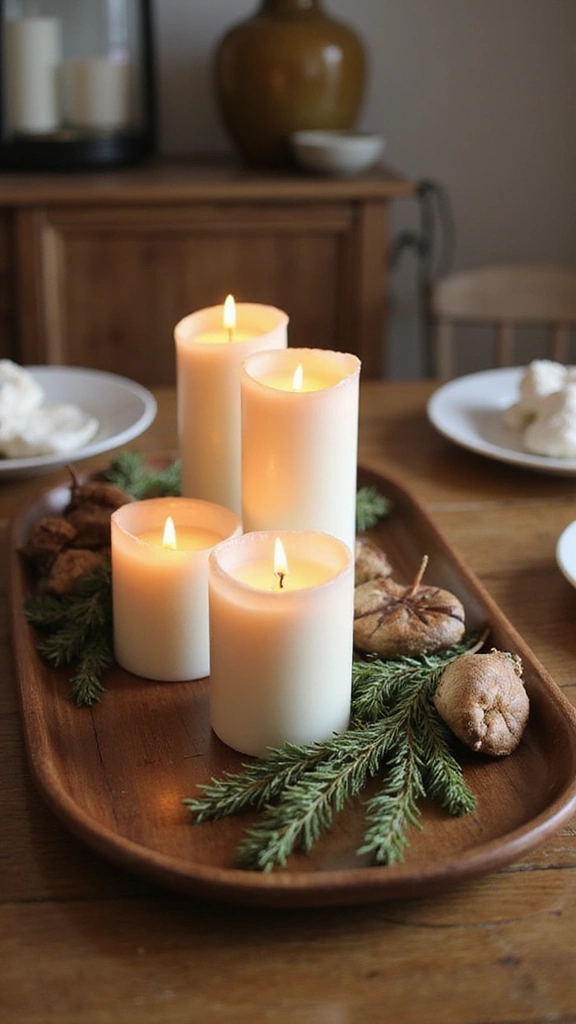 45 Rustic Home Decor Ideas That Feel Warm & Natural - 36. Rustic Candle Arrangements