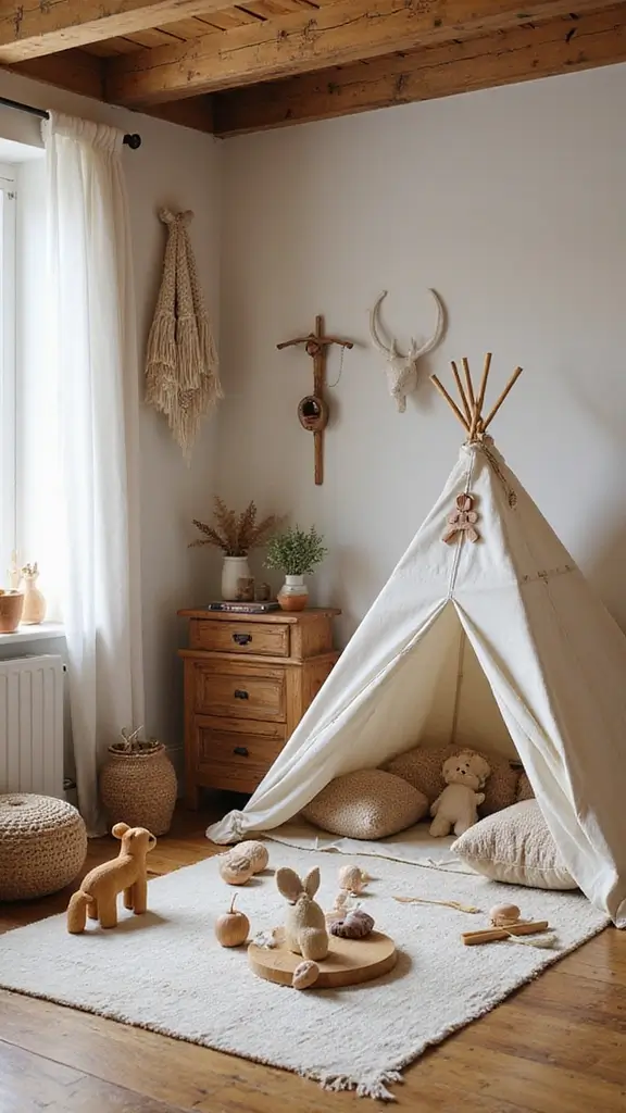 45 Rustic Home Decor Ideas That Feel Warm & Natural - 38. Rustic Play Areas for Kids