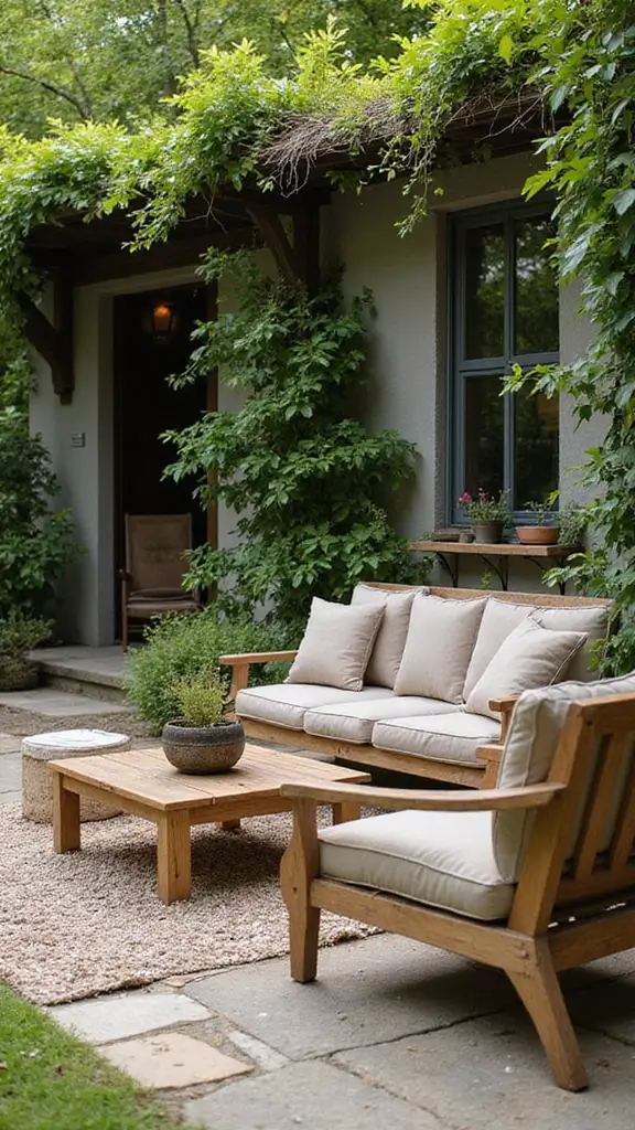 45 Rustic Home Decor Ideas That Feel Warm & Natural - 44. Rustic Outdoor Furniture